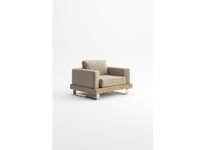 Beige Witte Fauteuil Zitmeubel Woonkamermeubilair Leunstoel Oorfauteuil