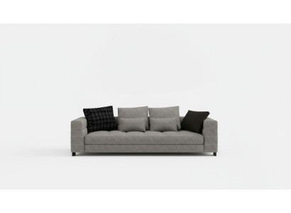 Grijze bank Driezits woonkamer Zitmeubels Houten frame Bank collectie