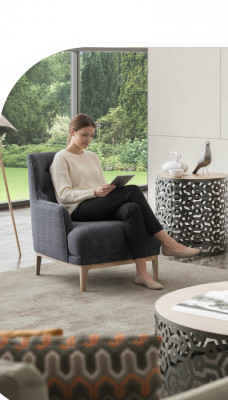 Woonkamerstoel Moderne cocktailstoel Eénzitter Beklede stoel Loungeclub
