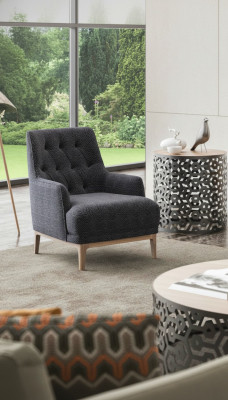 Woonkamerstoel Moderne cocktailstoel Eénzitter Beklede stoel Loungeclub