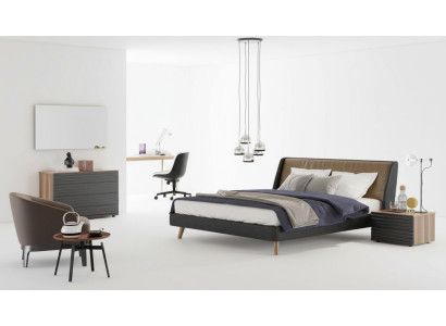 Slaapkamerset Bedframe Nachtkastjes Commode Spiegel Houten meubels