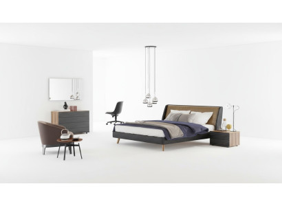 Kaptafel Natural Walnut - Mat spiegel Slaapkamer Modern