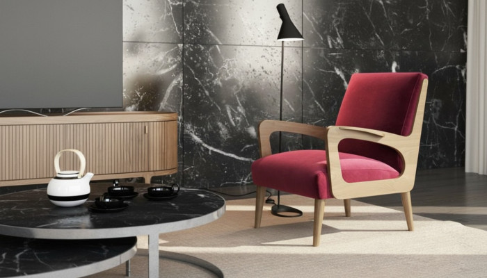 Woonkamerfauteuil Luxe Eenzits Cocktailsessel Leesfauteuil Stof
