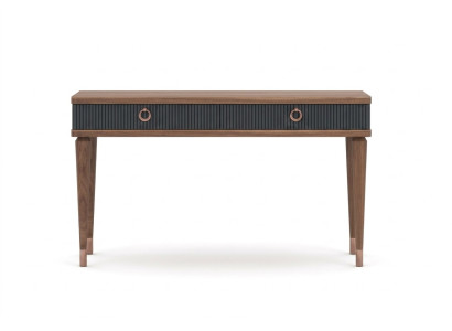 Moderne consoletafel met laden luxe walnoot naturel - antraciet.