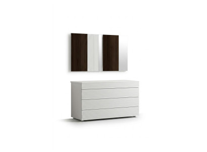 Witte designer luxe ladekast met spiegel 4 laden houten meubels nieuw