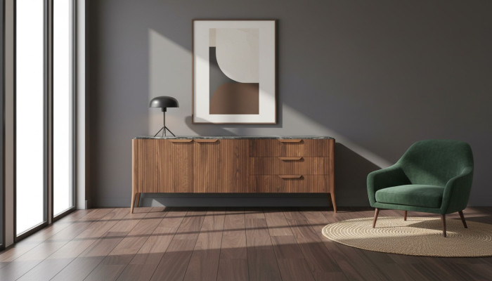 Grote houten dressoir Moderne eetkamermeubels Echt houten laden Nieuw