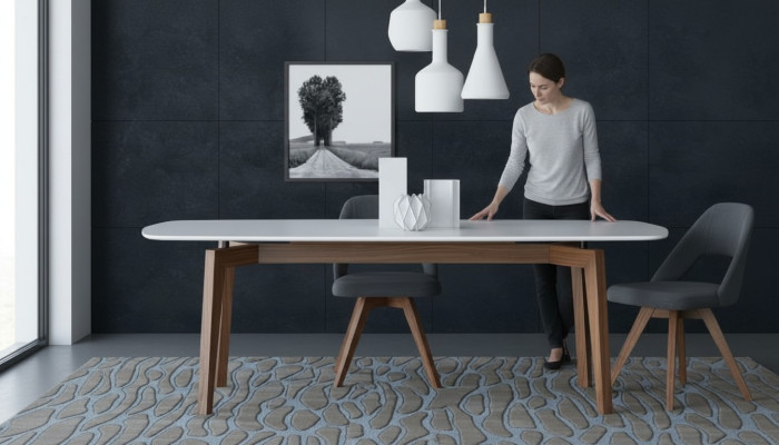 Grote eettafel Moderne keukenmeubels Luxe tafels Houten meubels