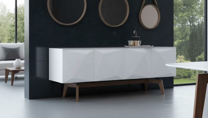 Wit dressoir met opbergruimte Eetkamermeubels Luxe houten meubels Modern