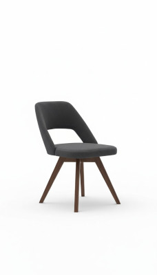 Grijze luxe eetkamerstoel Moderne eenzitter stijl Designer houten meubels