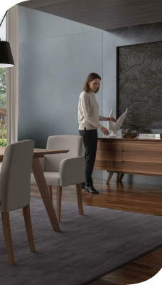 Stoel gestoffeerde meubelen éénzitter keukenstoelen eetkamerstoel designmeubelen