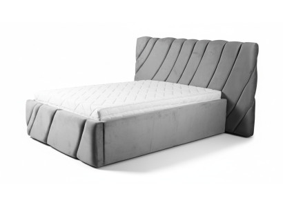 Grijs fluwelen bed met tweepersoonsbed 140x200 design bedden hotelmeubilair