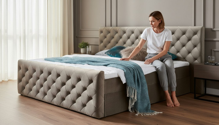Chesterfield fluwelen bed tweepersoonsbed 160x200 ontwerpbedden hotelinrichting
