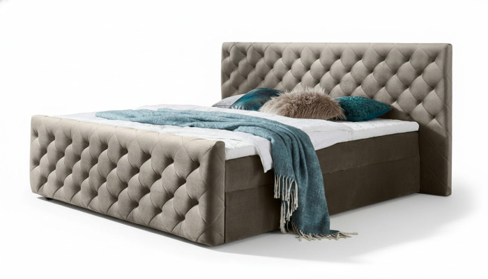 Chesterfield fluwelen bed tweepersoonsbed 160x200 ontwerpbedden hotelinrichting