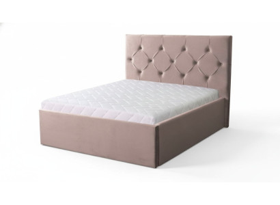 Luxe slaapkamer bed dubbel bed textielbed stoffen bedden meubels inrichting