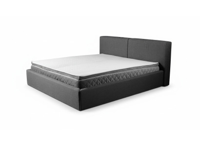Grijs tweepersoonsbed gestoffeerde bedden lade ontwerp Elegante stof Bed