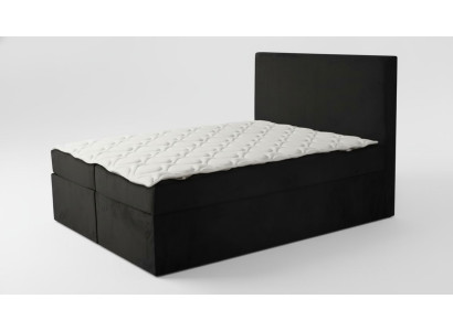 Zwart tweepersoonsbed Klassiek slaapkamermeubilair Design Elegante stof nieuw