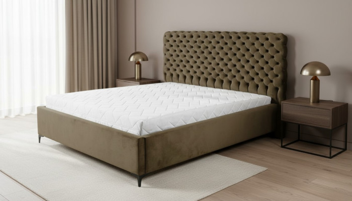Groen Chesterfield-bed Klassiek slaapkamer meubel ontwerp Elegante stof