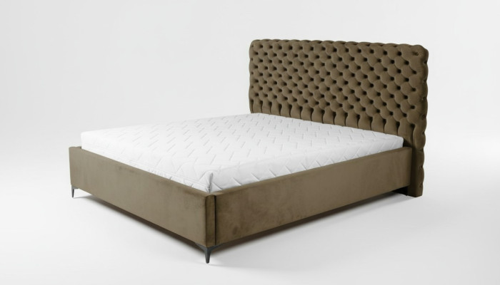 Groen Chesterfield-bed Klassiek slaapkamer meubel ontwerp Elegante stof