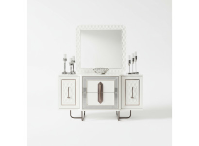 Sideboard Wit dressoir Console tafel Spiegel 2-delig Dressoirs Sideboards