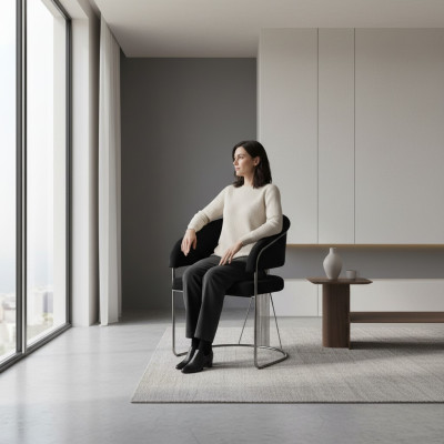 Moderne fauteuil stoel 1x eetkamer tv-lounge zitkussen stoel Nieuw textiel