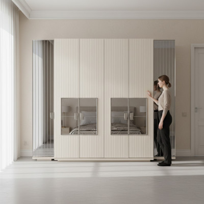 Kledingkast Kast Luxe Houten Kasten Design Meubels Slaapkamer Wit Nieuw