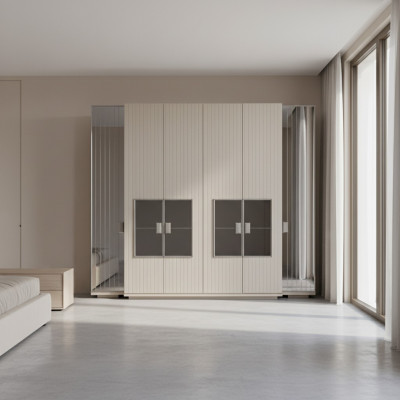 Kledingkast Kast Luxe Houten Kasten Design Meubels Slaapkamer Wit Nieuw