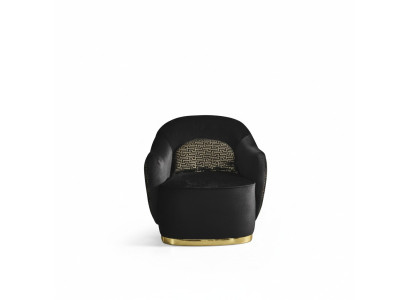 Fauteuil Club lounge Designer leunstoel bank 1-zits tv-stof bekleding nieuw