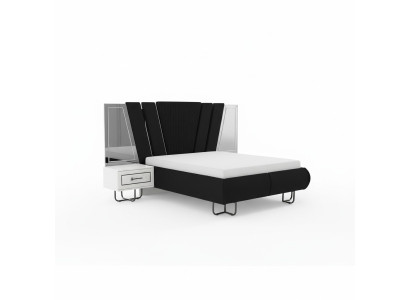 Slaapkamer bed met 2 nachtkastjes tweepersoonsbed meubels gestoffeerde bedden 3-delige set