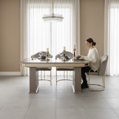 Eettafel Grijs Moderne Eetkamer Mooi Keuken Hout Tafels Ontwerp Luxe Metaal Nieuw