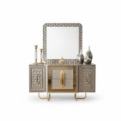 Garnituur dressoir spiegel commodes luxe dressoir kast set hout nieuw