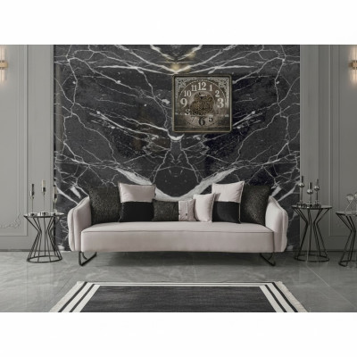Bank 3-zits beige Bankstijl Luxe Woonkamer modern design Stoffen bekleding nieuw