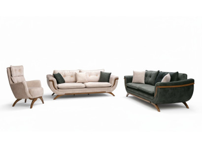 Dries zits woonkamerset 3+3+1 bankstel zitkussens stoffen bank bank sofa