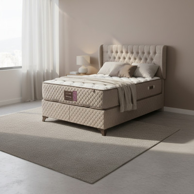 Bed Chesterfield bedden voor slaapkamer textiel 180x200cm inclusief matras
