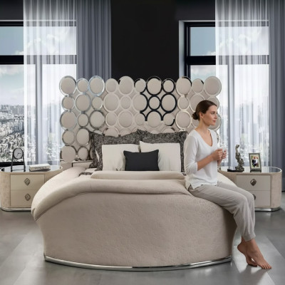 Designerbed Luxe Textielbedden Slaapkamer Tweepersoonsbed 200x200cm Bedframe