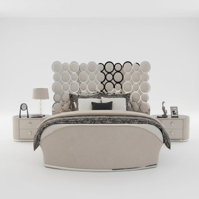Designerbed Luxe Textielbedden Slaapkamer Tweepersoonsbed 200x200cm Bedframe