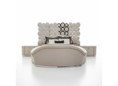 Slaapkamer Bed 2x Nachtkastjes Luxe Beddenset Compleet Design Meubels