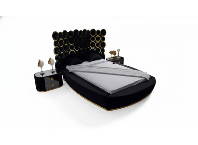 Designer bed Luxus textielbedden Slaapkamer Tweepersoonsbed 200x200cm Bedframe