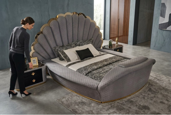 Luxe bed ontwerpbedden meubels tweepersoonsbed slaapkamer koninklijk 200x200 cm.