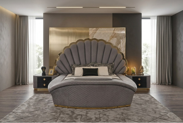 Luxe bed ontwerpbedden meubels tweepersoonsbed slaapkamer koninklijk 200x200 cm.