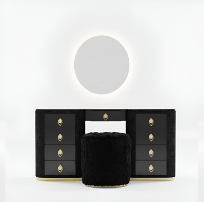 Make-up tafel set met console spiegel slaapkamer meubel design krukje set nieuw