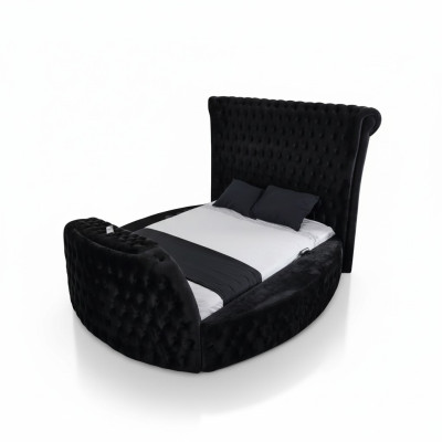 Moderne Chesterfield-bed in luxueuze zwarte kleur