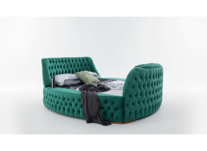 Chesterfield bed meubels tweepersoonsbedden Green Round Beds Luxury Hotel met lift