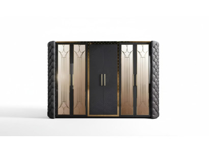Kledingkast Kast Chesterfield Designer Kasten Gestoffeerd 315cm