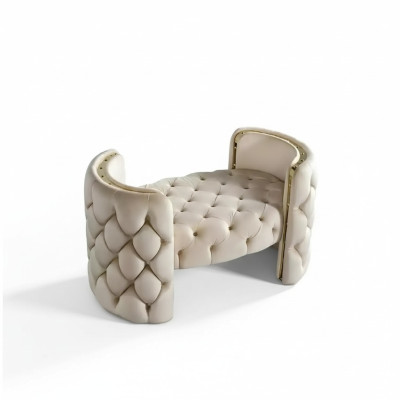 Moderne kruk gestoffeerde meubels woonkamer Wit design Ottomaans Nieuw