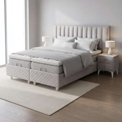Bedden tweepersoonsbed hotel bedframe dubbel hout meubels bed bekleding luxe design.