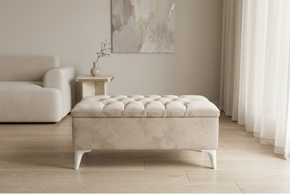 Ontwerp krukje, ontwerp gestoffeerde voetenbank, Ottomaanse stoel, textiel chaise lounge