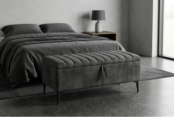 Ontwerp Voetenbankje Ontwerp Beklede Voetenbank Ottomanen Zit Textiel Chaise Lounge Poef