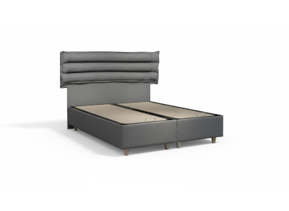 Luxe bed met matras Compleet set Bedlade Oren Grijs fluweel 180x200