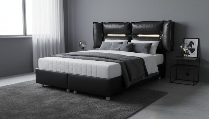 Houten designbed dubbele luxe echtgenoot modern hotel frame slaapkamerbedden.