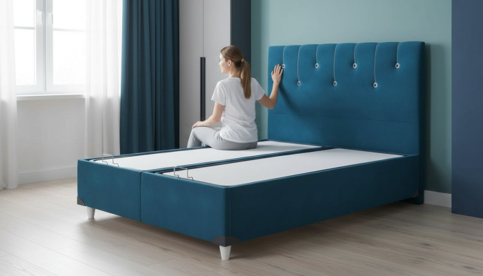 Luxe slaapkamer bed dubbele bedden design meubels bedframe hotel Turks.